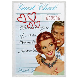Guest Check Romance - Vibrantwalls