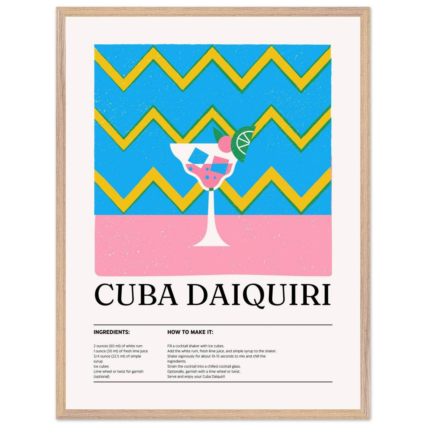 Cuba Daiquiri Cocktail Recipe - Vibrantwalls