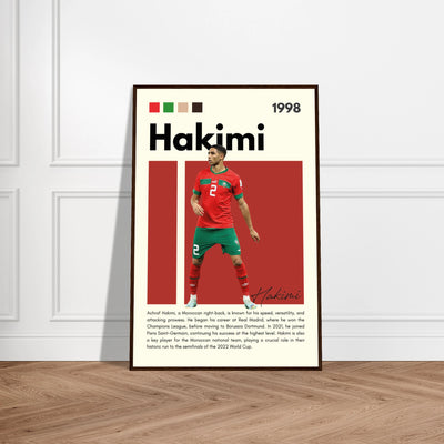 Achraf Hakimi Morocco Framed Football Legend Poster Vibrantwalls