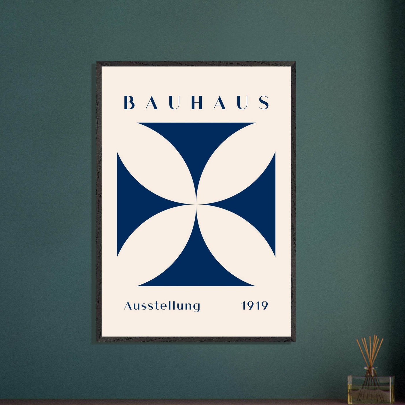 Bauhaus Exhibition 1919 - Navy Cream - Vibrantwalls