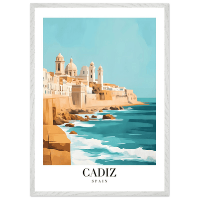 Cadiz Spain Framed Poster – Coastal Charm & Vintage Travel Wall Art with Wooden Frame - Vibrantwalls