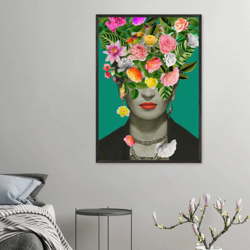 Floral Frida Artwork - Vibrant and Inspiring Home Decor - Vibrantwalls