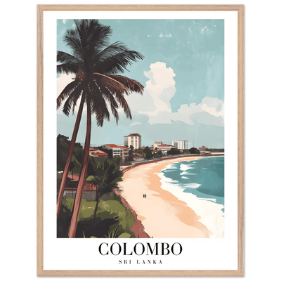 Colombo Sri Lanka Framed Poster – Vintage Coastal Art with Wooden Frame in Multiple Sizes & Finishes - Vibrantwalls
