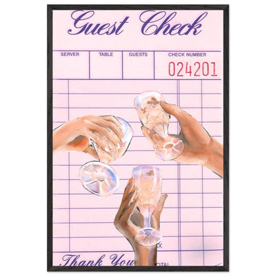 Guest Check & Crystal Glasses - Vibrantwalls