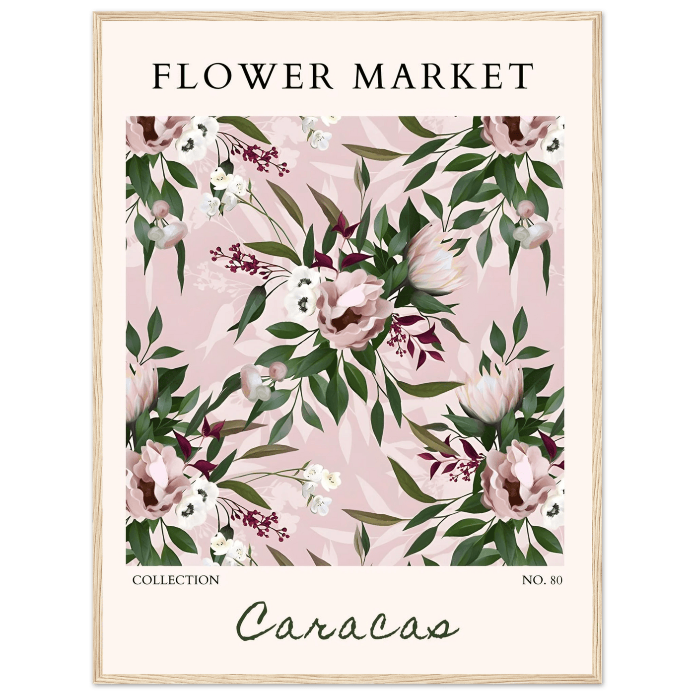 Blush Floral Dream Framed Poster – Elegant Botanical Art Print | Ready-to-Hang in Multiple Sizes & Frame Styles - Vibrantwalls