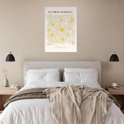 Flower Market Vienna Collection Framed Poster – Daisy Bloom Art Print | Ready-to-Hang Floral Decor - Vibrantwalls