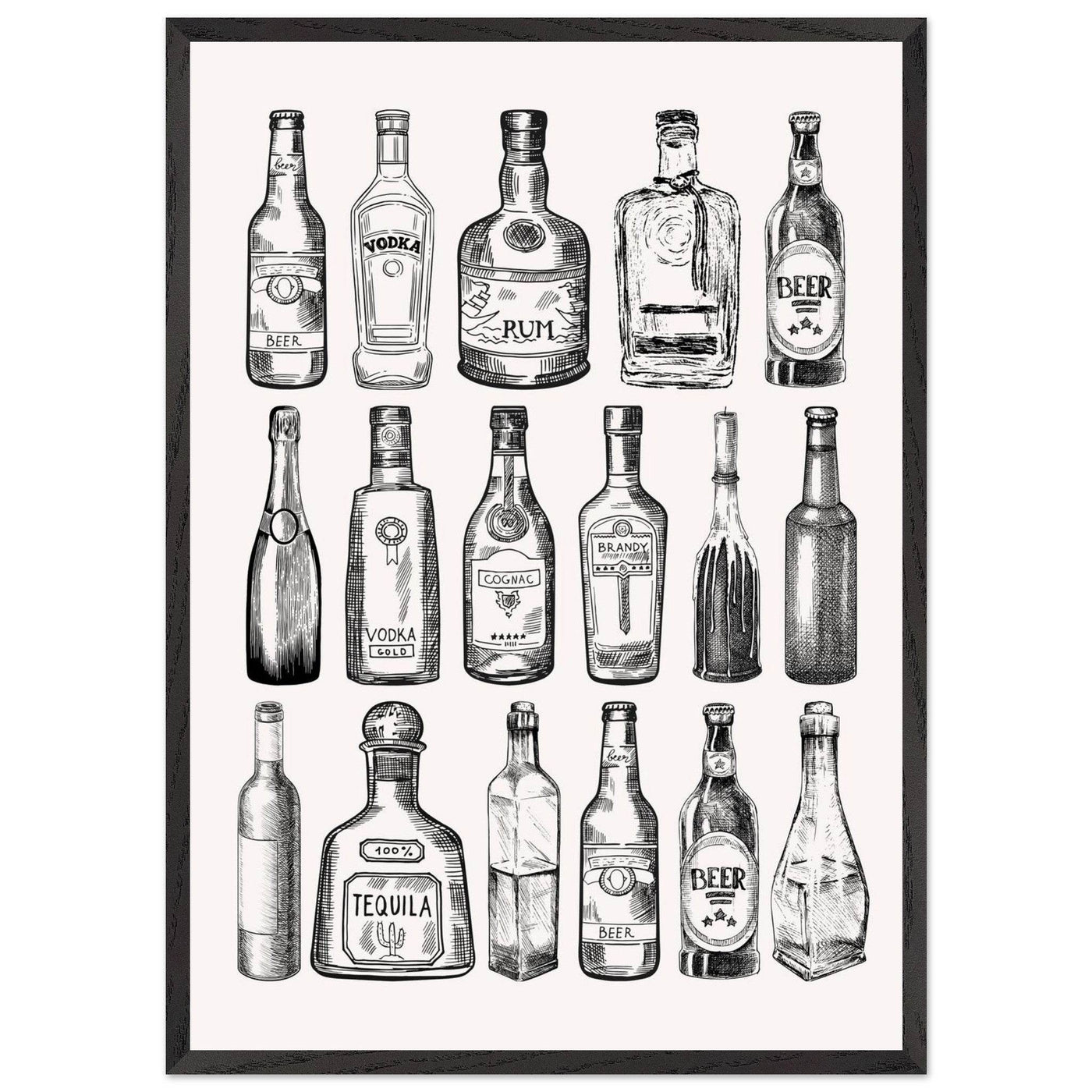 Gin Tonic Cocktail Recipe Classic Bar Print - Vibrantwalls