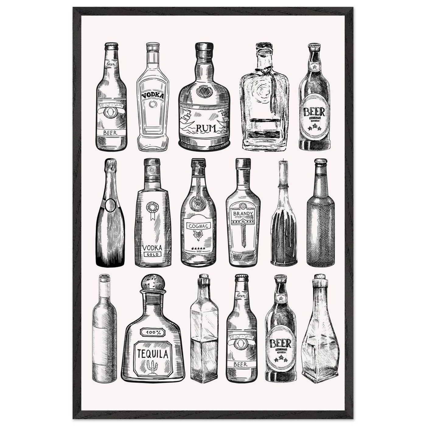 Gin Tonic Cocktail Recipe Classic Bar Print - Vibrantwalls