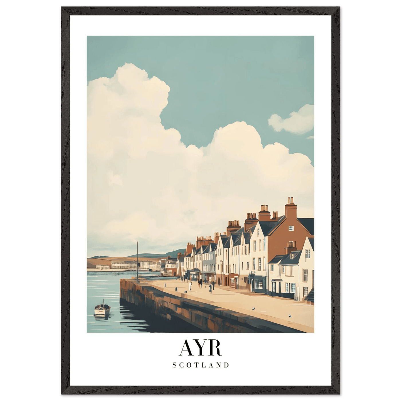 Ayr Scotland Framed Poster – Coastal Charm Wall Art with Vintage Vibe & Wooden Frame - Vibrantwalls