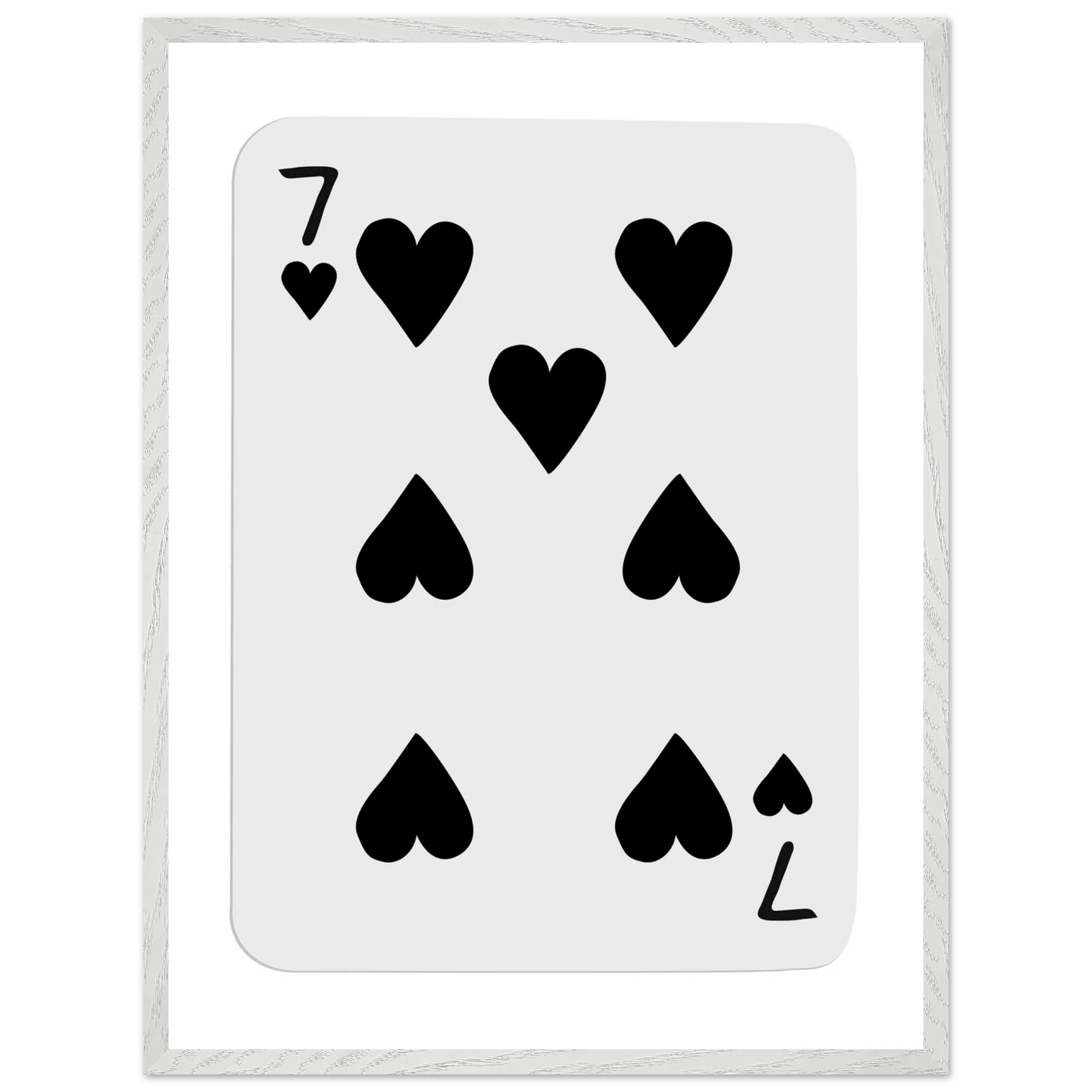 Seven of Spades Poker Card Print - Mounted & Framed Wall Art, Eco-Friendly Wood Frame in Multiple Finishes - Vibrantwalls