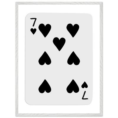 Seven of Spades Poker Card Print - Mounted & Framed Wall Art, Eco-Friendly Wood Frame in Multiple Finishes - Vibrantwalls