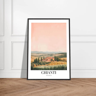 Chianti, Italy Framed Poster – Vintage Tuscan Countryside Wall Art with Customizable Wooden Frame - Vibrantwalls
