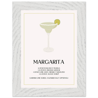 Margarita Cocktail Recipe Tequila Lime Salt Rim - Vibrantwalls