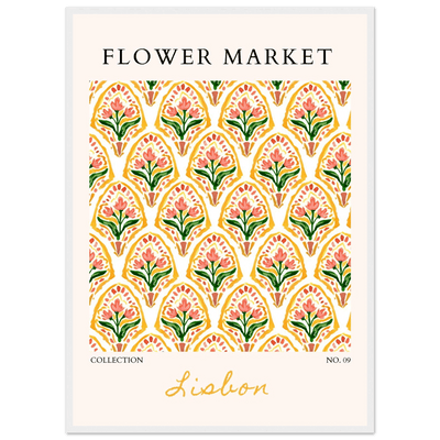 Lisbon Flower Market Framed Poster – Vibrant Floral Art Print | Ready-to-Hang Wall Decor - Vibrantwalls