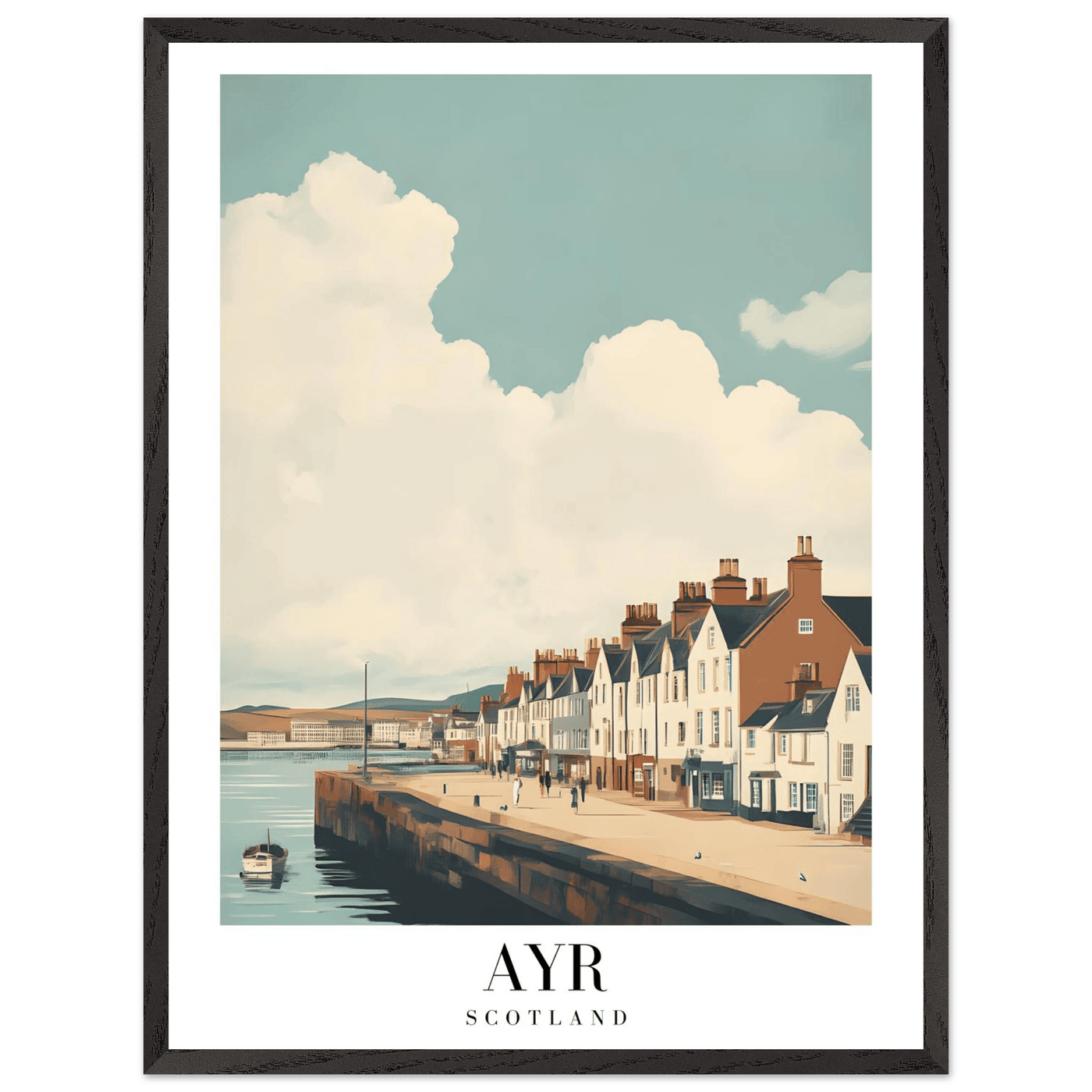 Ayr Scotland Framed Poster – Coastal Charm Wall Art with Vintage Vibe & Wooden Frame - Vibrantwalls