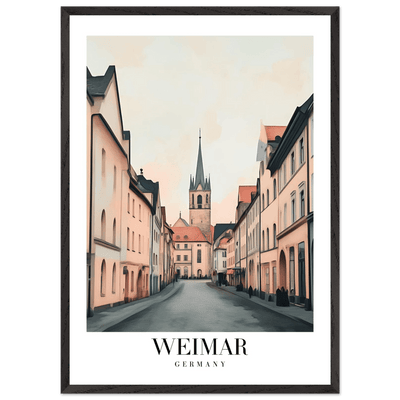 Weimar Germany Framed Poster – Vintage European Cityscape Wall Art with Wooden Frame - Vibrantwalls