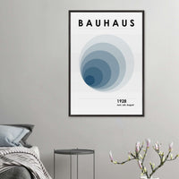 Bauhaus In The Tunnel Blue Wall Art - Vibrantwalls