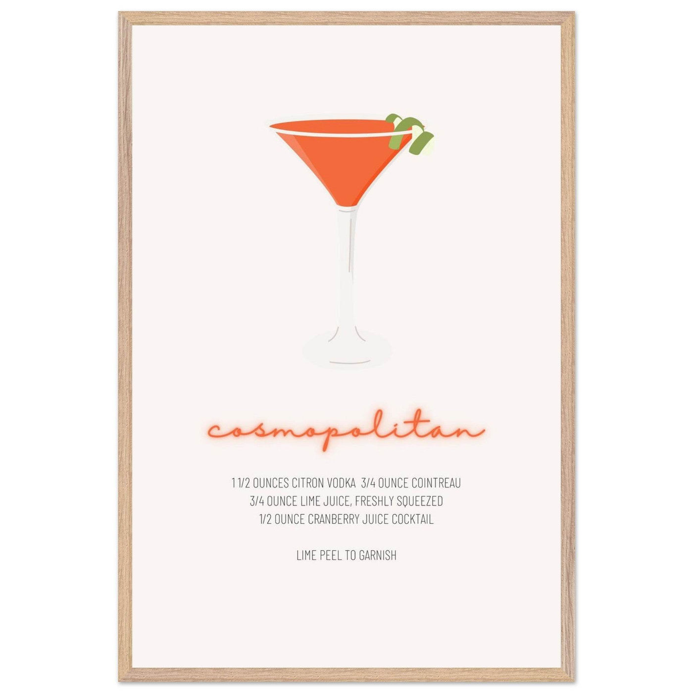 Cosmopolitan Cocktail Recipe Pink Vodka Cranberry Drink - Refreshing Cocktail Delight - Vibrantwalls
