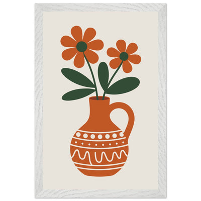 Abstract Floral Vase Art - Vibrantwalls