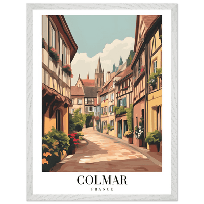 Colmar France Framed Poster – Vintage European Village Wall Art with Wooden Frame - Vibrantwalls