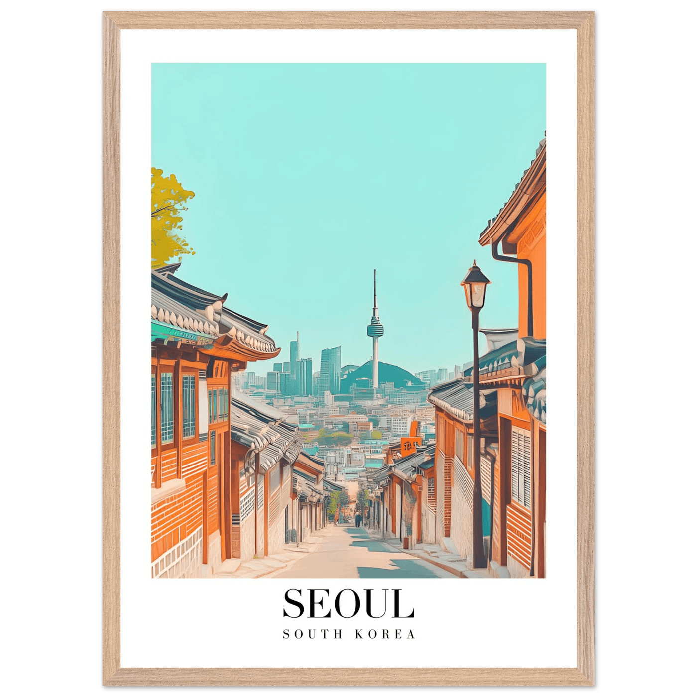 Seoul South Korea Framed Poster – Modern Cityscape & Traditional Charm Wall Art - Vibrantwalls