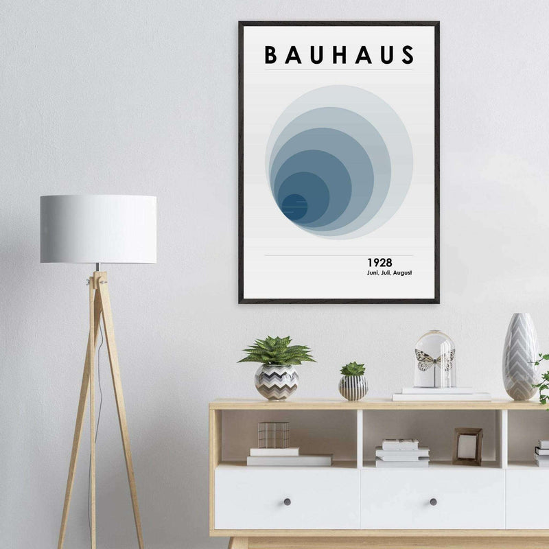 Bauhaus In The Tunnel Blue Wall Art - Vibrantwalls