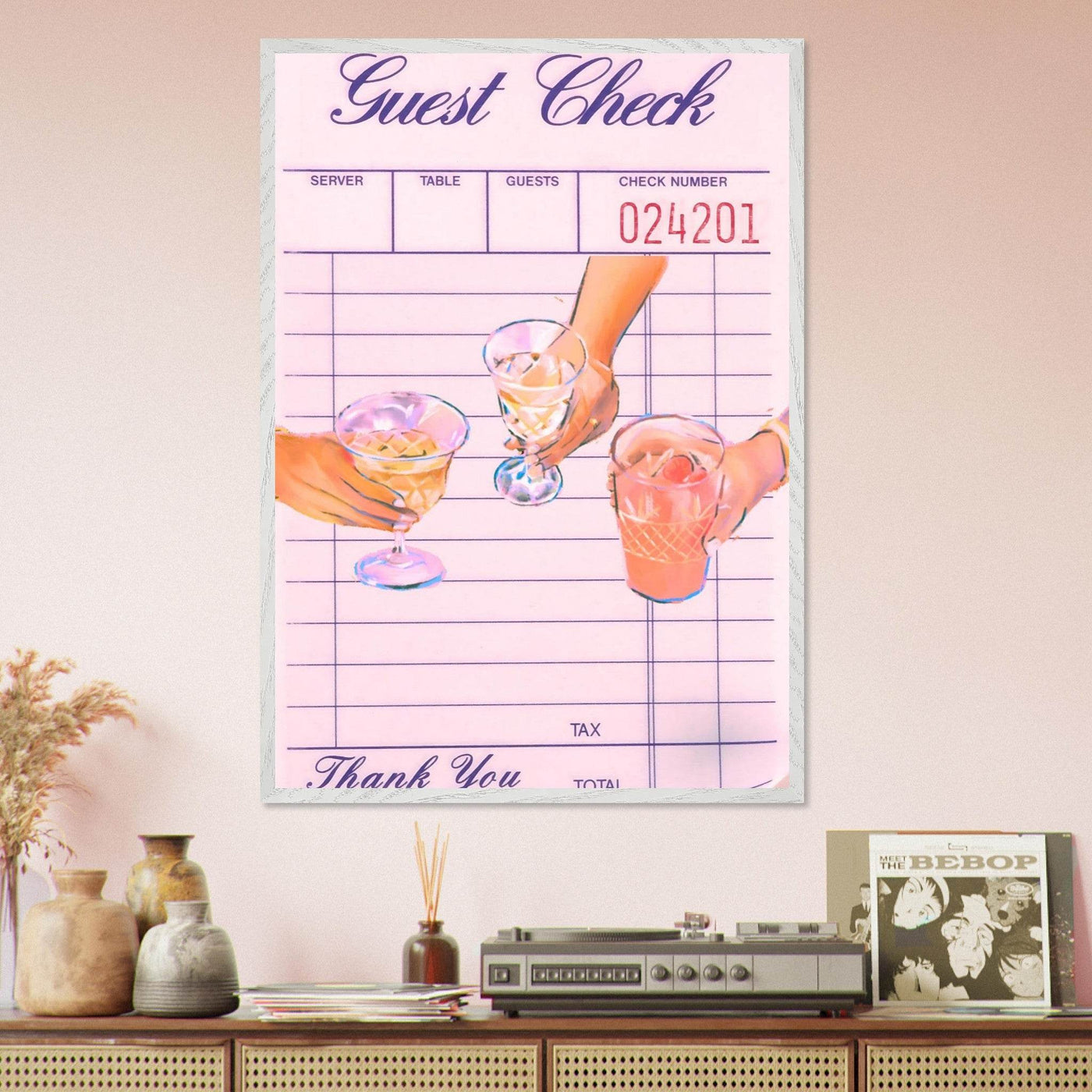 Retro Bar Tab Cocktail Recipe - Vibrantwalls