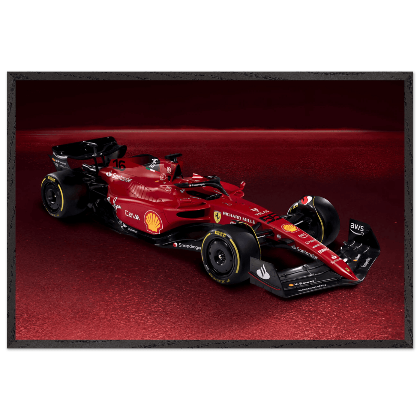Ferrari Formula 1 Poster – High-Quality Mounted Framed Print - Vibrantwalls