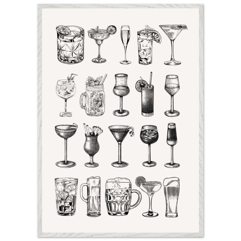 Gin Tonic Vintage Style Art Wall Art - Vibrantwalls