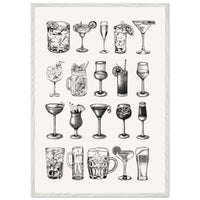 Gin Tonic Vintage Style Art Wall Art - Vibrantwalls