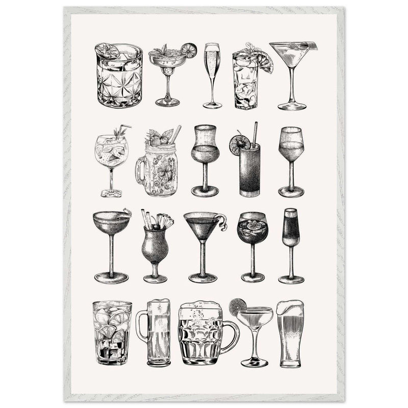 Gin Tonic Vintage Style Art Wall Art - Vibrantwalls