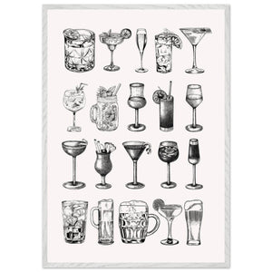 Gin Tonic Cocktail Recipe Vintage Style Art - Vibrantwalls