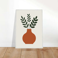 Terracotta Vase Greenery Wall Art - Vibrantwalls
