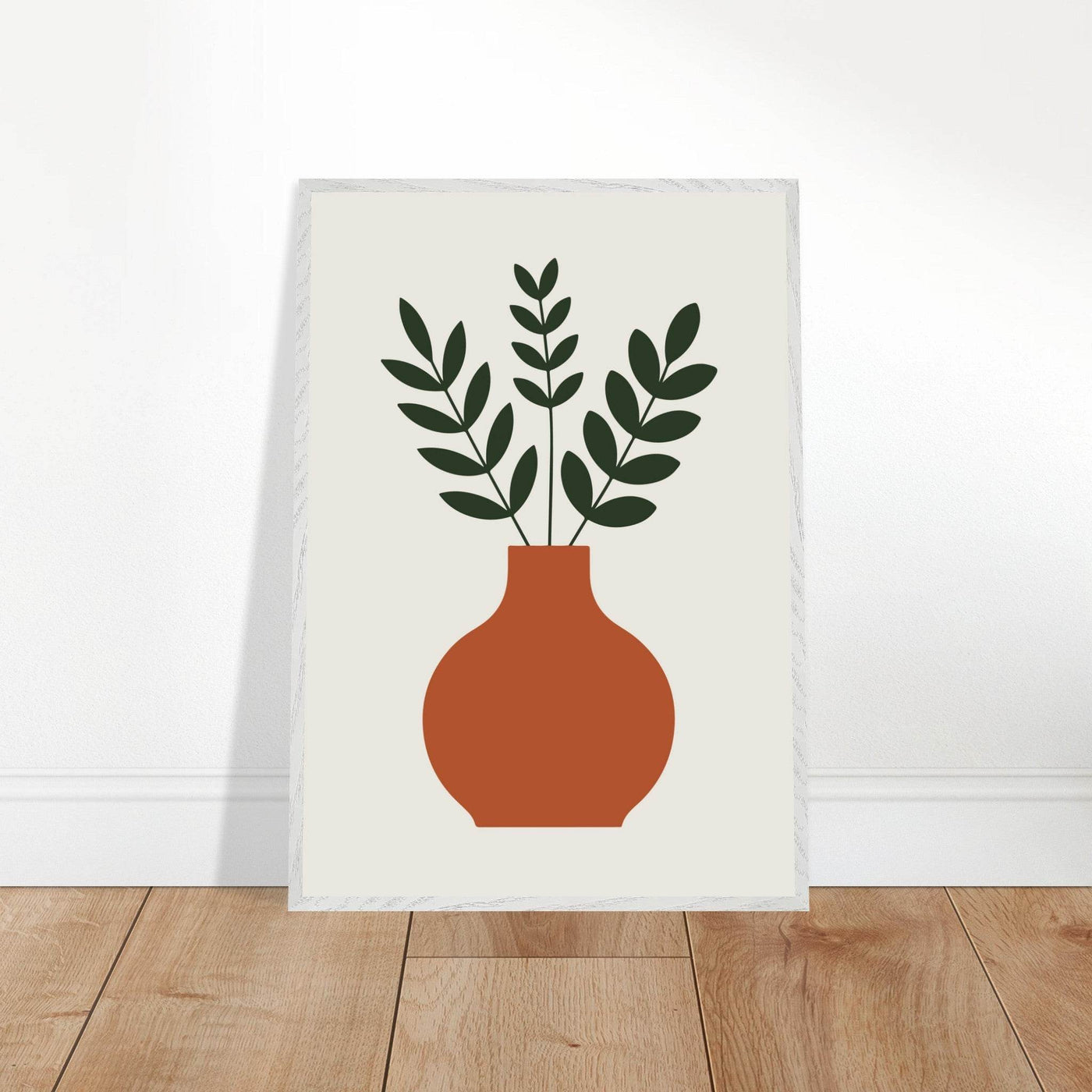 Terracotta Vase Greenery - Vibrantwalls