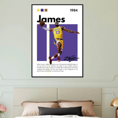 LeBron James Lakers Championship Vintage Art Print - Vibrantwalls
