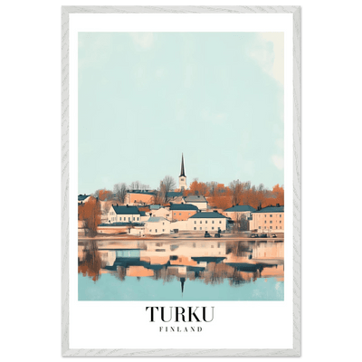 Turku Finland Framed Poster – Serene Nordic Travel Wall Art with Wooden Frame - Vibrantwalls