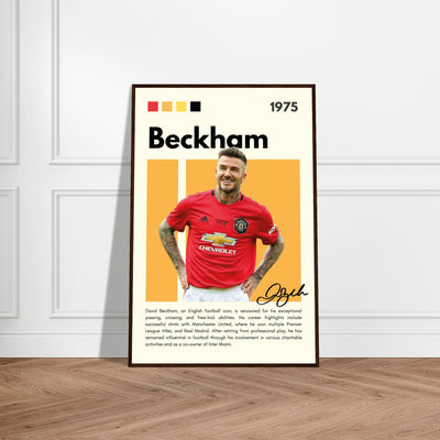 David Beckham Manchester United Soccer Framed Poster Vibrantwalls