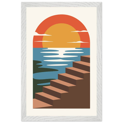 Coastal Steps Sunset Poster - Vibrantwalls
