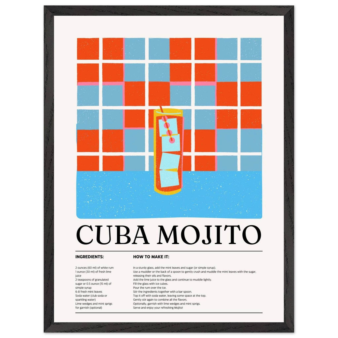 Cuba Mojito Cocktail Recipe - Vibrantwalls