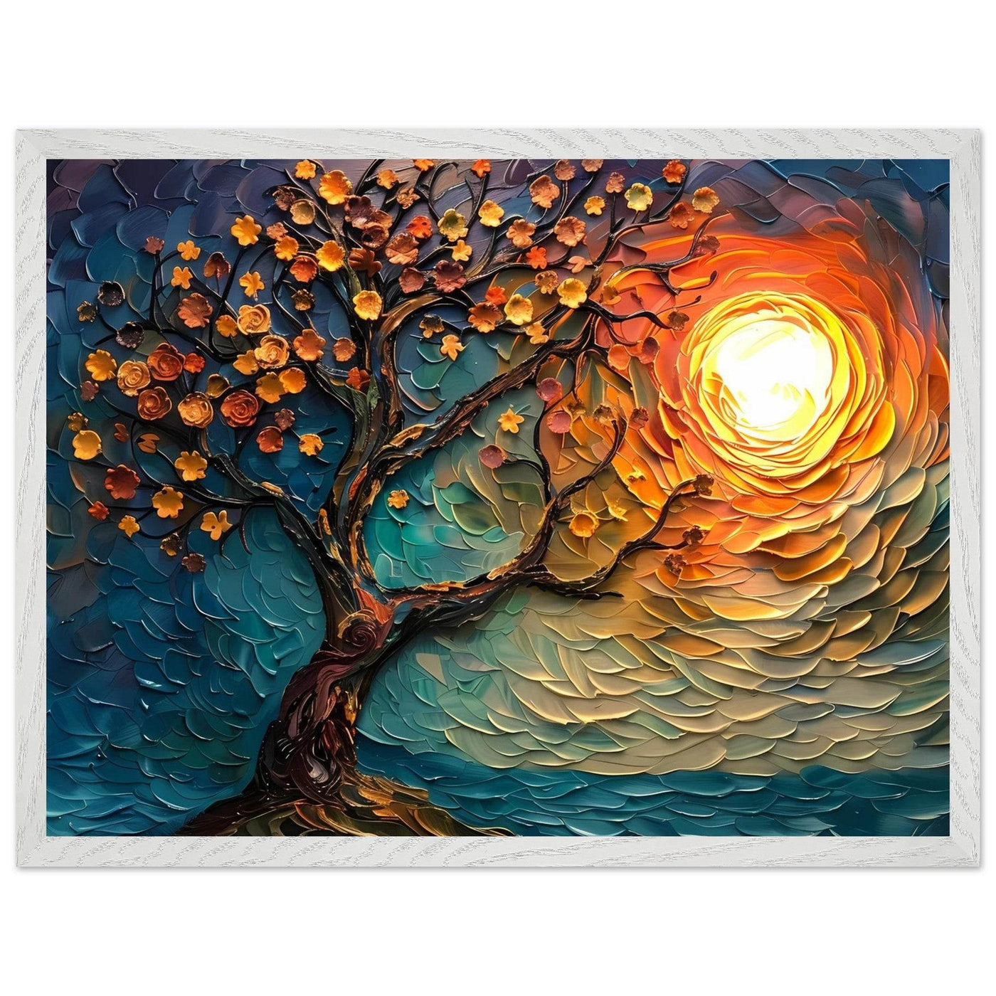 Tree of Life Textured Sunset Palette - Vibrantwalls