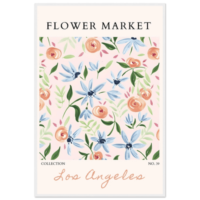 Abstract Floral Framed Poster – Pastel Blossom & Leaf Art Prints | Ready-to-Hang Wall Decor - Vibrantwalls