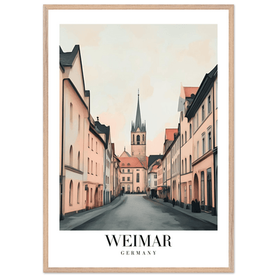 Weimar Germany Framed Poster – Vintage European Cityscape Wall Art with Wooden Frame - Vibrantwalls