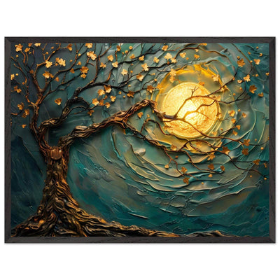 Teal Gold Tree of Life Pendant - Elegance in Nature's Design - Vibrantwalls