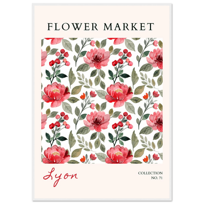 Lyon Flower Market Vibrant Watercolor Botanical - Wall Art - Vibrantwalls