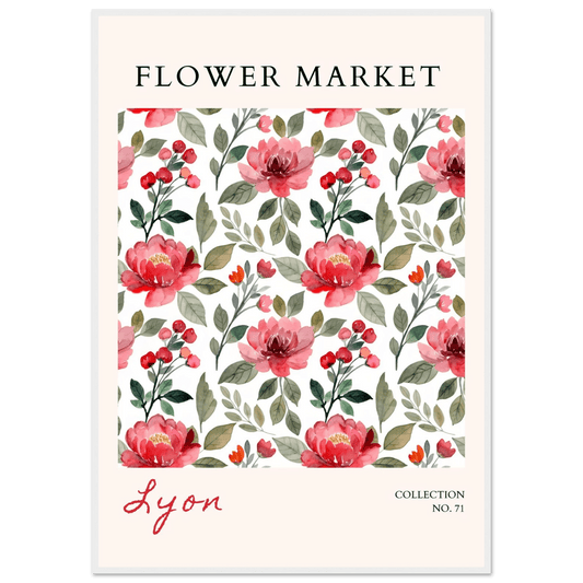 Lyon Flower Market Vibrant Watercolor Botanical - Wall Art - Vibrantwalls