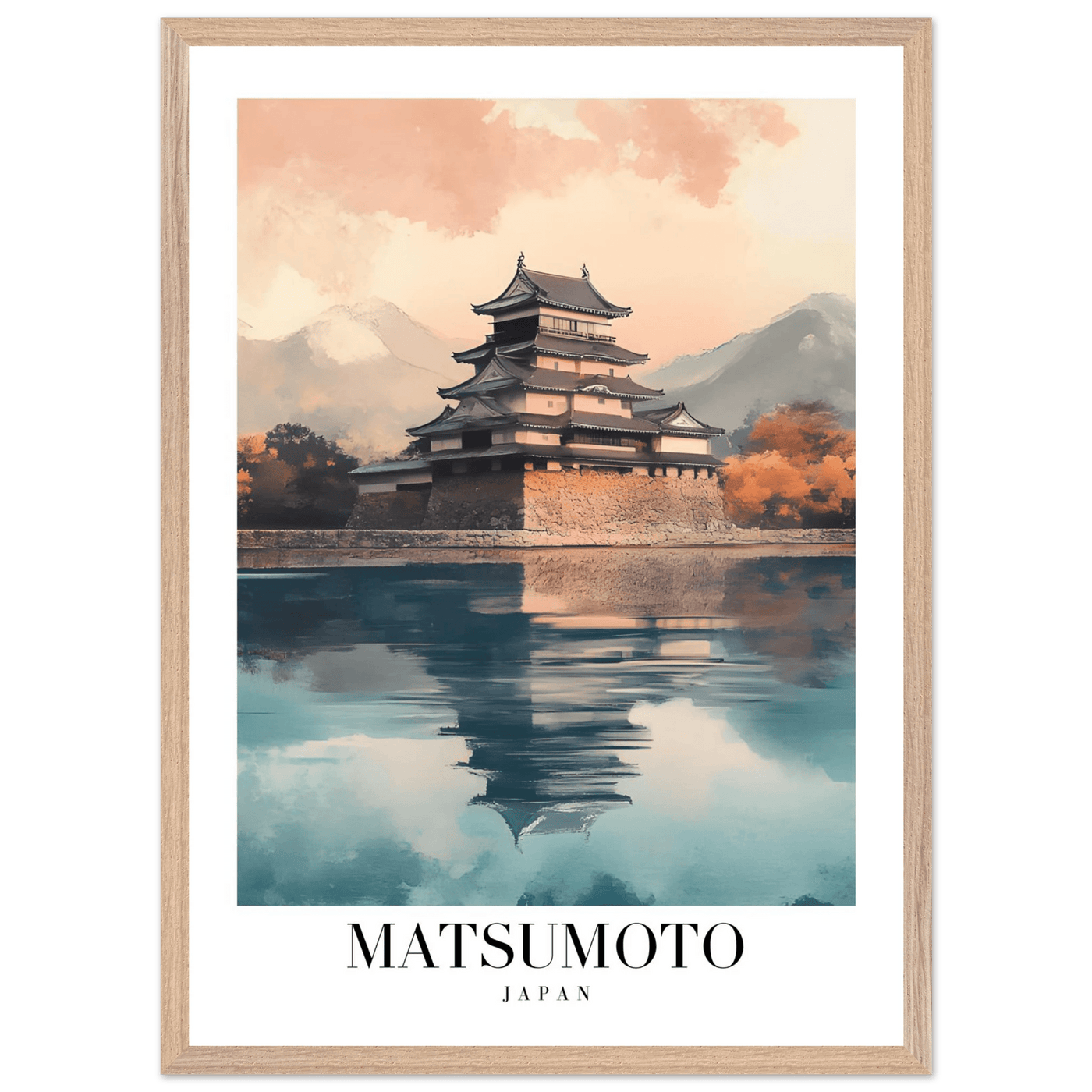 Matsumoto Japan Framed Poster – Serene Travel Wall Art with Wooden Frame - Vibrantwalls