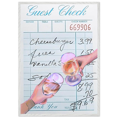Guest Check & Cocktail Toast - Vibrantwalls