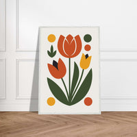 Abstract Mid-Century Modern Tulip Art - Vibrantwalls