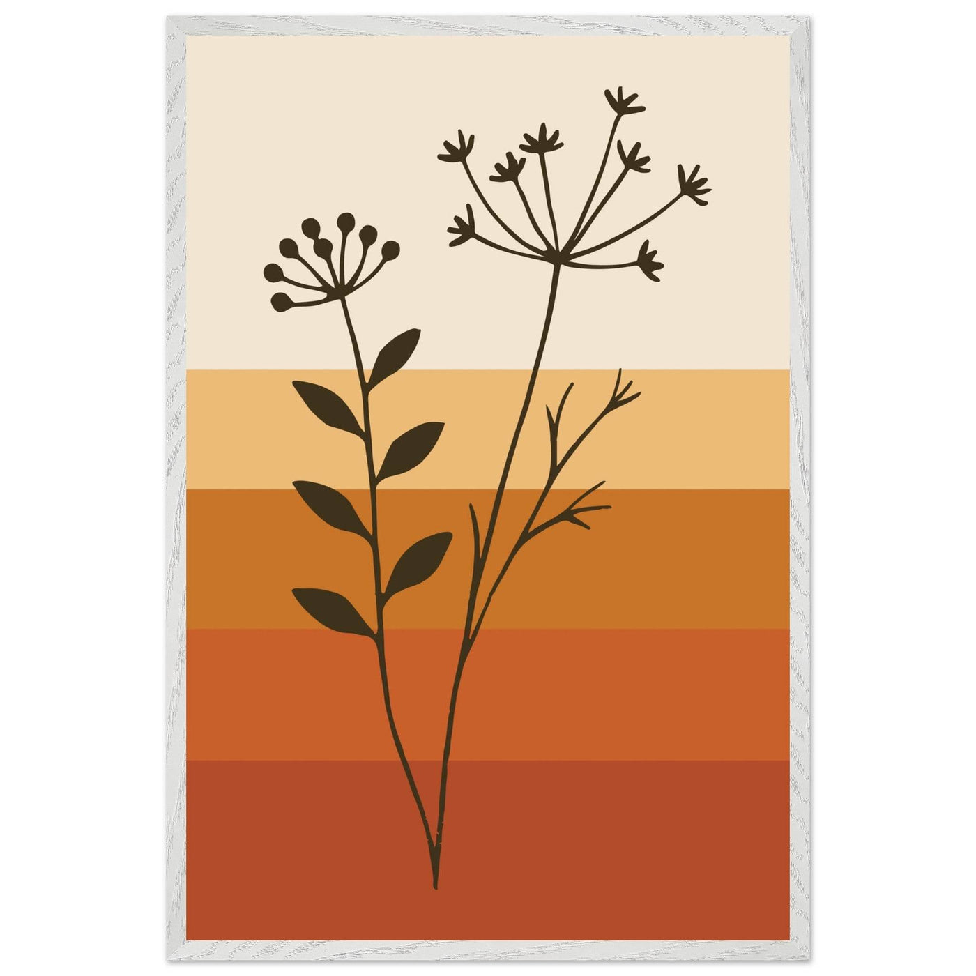 Abstract Floral Earth Tones - Vibrantwalls
