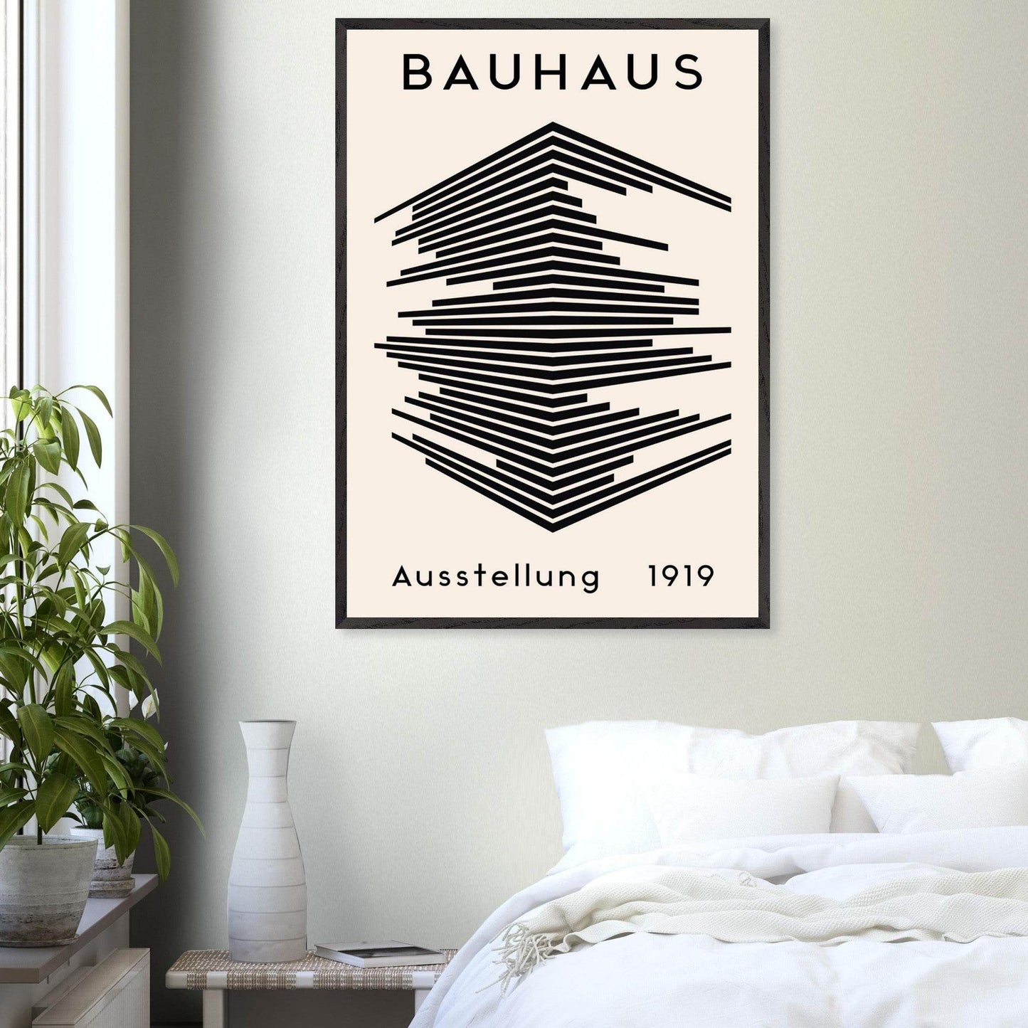 Bauhaus Black White Geometric Movement Style Design Wall Art - Vibrantwalls